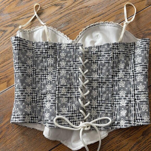 GUIZIO Genevieve Gingham Bustier/worn one time/XL - Picture 12 of 12